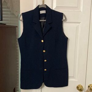Doncaster navy sleeveless jacket